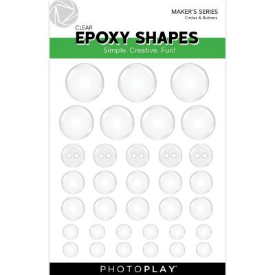 PhotoPlay - Clear Epoxy Stickers Circles & Buttons